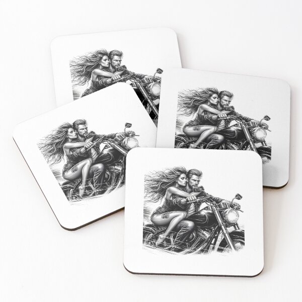 Item preview, Romantic Motorcycle Adventure: A Pencil-Drawn Journey designed and sold by CoolVisionStd.
