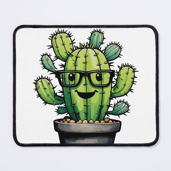 Item preview, Cute Nerd Cactus - Succulent Plant - Smiling Cactus - Potting Cactus Plants Wearing Glasses designed and sold by MyArt23.
