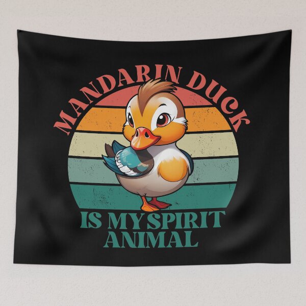 Item preview, Mandarin Duck Is My Spirit Animal Retro Vintage designed and sold by YerrouDesing.