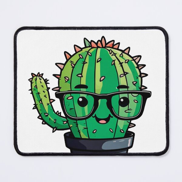 Item preview, Cute Nerd Cactus - Succulent Plant - Smiling Cactus - Potting Cactus Plants Wearing Glasses designed and sold by MyArt23.