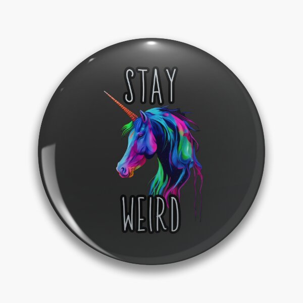 Item preview, Glowing Eccentricity: Neon Unicorn with Stay Weird designed and sold by MillennialVibe.