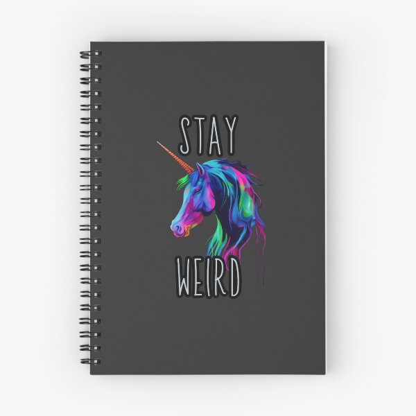 Item preview, Glowing Eccentricity: Neon Unicorn with Stay Weird designed and sold by MillennialVibe.