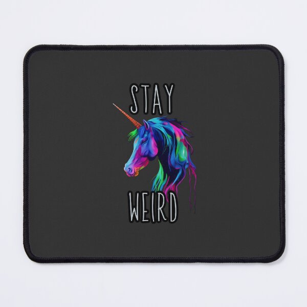 Item preview, Glowing Eccentricity: Neon Unicorn with Stay Weird designed and sold by MillennialVibe.