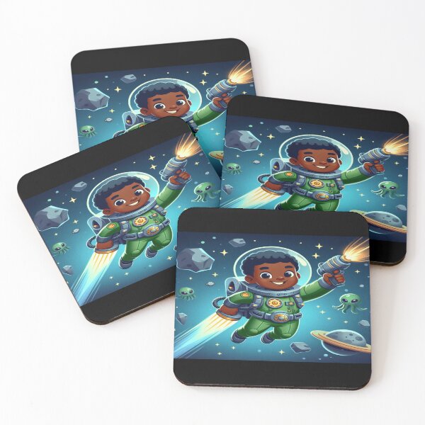 Item preview, Children Space Warriors Fight 2 Aliens Wall Art and Puzzle designed and sold by Cupideros.