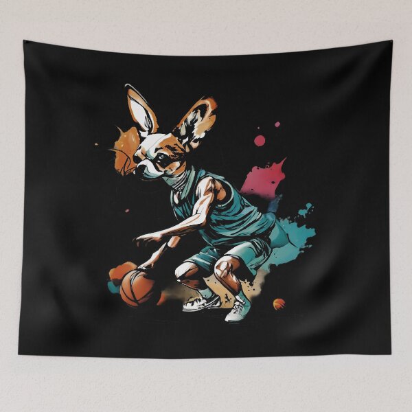 Item preview, chihuahua dog playing basketball designed and sold by Furrifico.