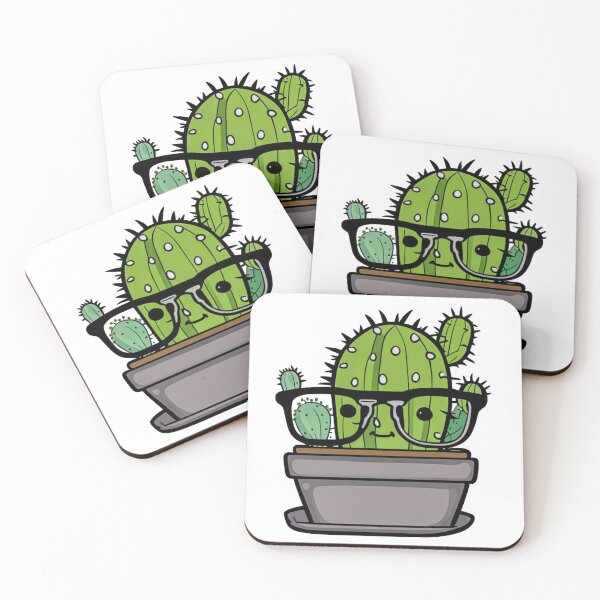Item preview, Cute Nerd Cactus - Succulent Plant - Smiling Cactus - Potting Cactus Plants Wearing Glasses designed and sold by MyArt23.