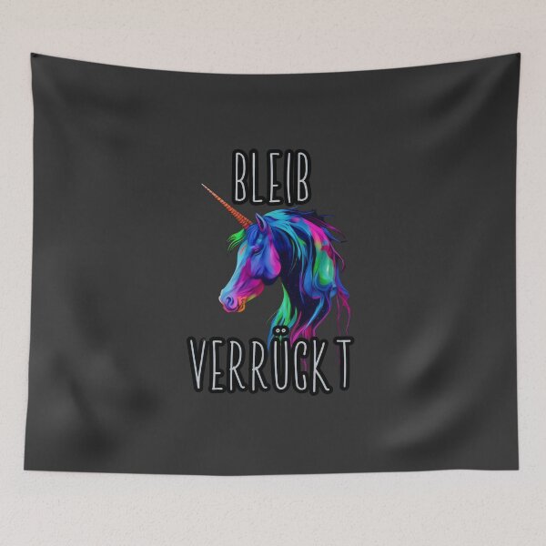 Item preview, Leuchtende Verrücktheit: Neon-Einhorn mit Bleib Verrückt designed and sold by MillennialVibe.