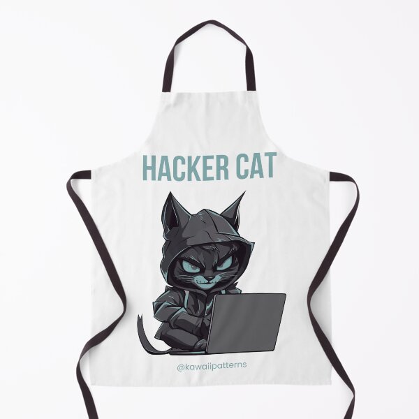Item preview, hacker cat designed and sold by PatronesKawai.