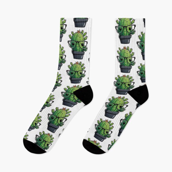 Item preview, Cute Nerd Cactus - Succulent Plant - Smiling Cactus - Potting Cactus Plants Wearing Glasses designed and sold by MyArt23.