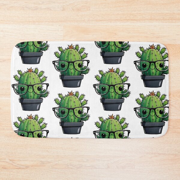 Item preview, Cute Nerd Cactus - Succulent Plant - Smiling Cactus - Potting Cactus Plants Wearing Glasses designed and sold by MyArt23.