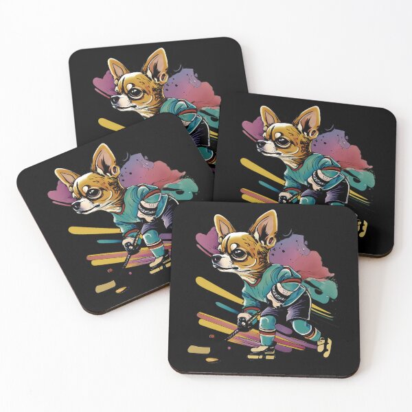 Item preview, chihuahua dog playing hockey designed and sold by Furrifico.