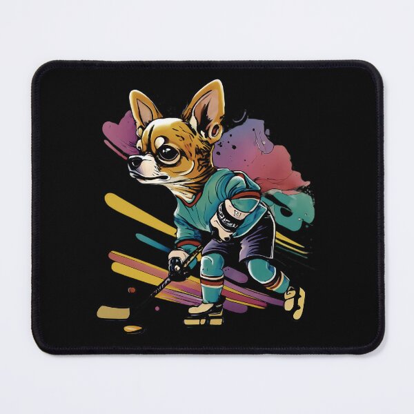 Item preview, chihuahua dog playing hockey designed and sold by Furrifico.