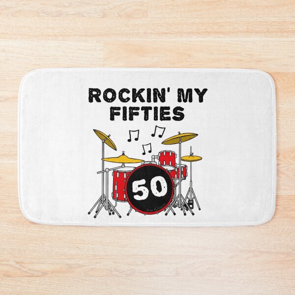 Item preview, Rockin' My Fifties Drummer Drum Kit 50th Birthday designed and sold by doodlerob.