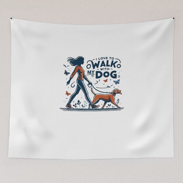 Item preview, I love to walk with my dog designed and sold by TahfahTk.