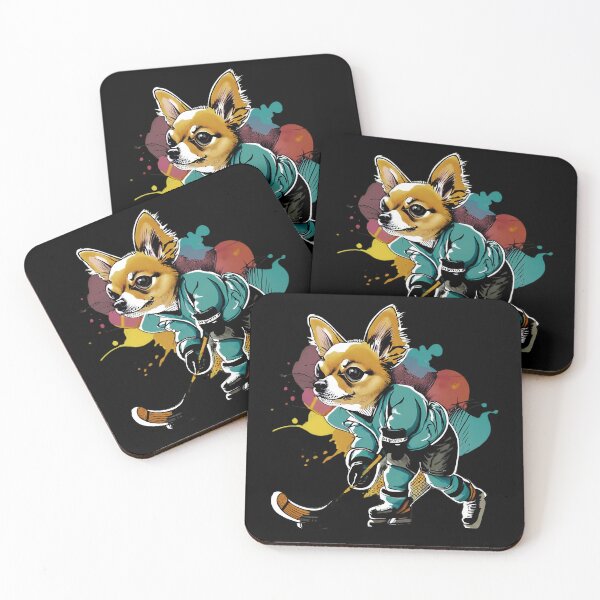 Item preview, chihuahua dog playing hockey designed and sold by Furrifico.