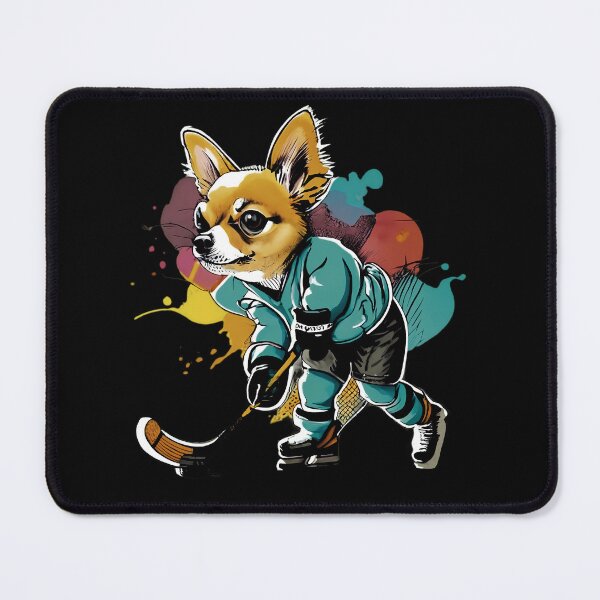 Item preview, chihuahua dog playing hockey designed and sold by Furrifico.
