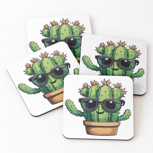 Item preview, Cute Cactus - Succulent Plant - Smiling Cactus - Potting Cactus Plants Wearing Sunglasses designed and sold by MyArt23.