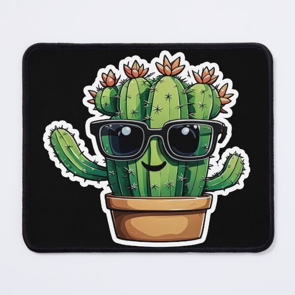 Item preview, Cute Cactus - Succulent Plant - Smiling Cactus - Potting Cactus Plants Wearing Sunglasses designed and sold by MyArt23.