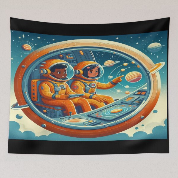 Item preview, Children Space Explorers Wall Art and Puzzle designed and sold by Cupideros.