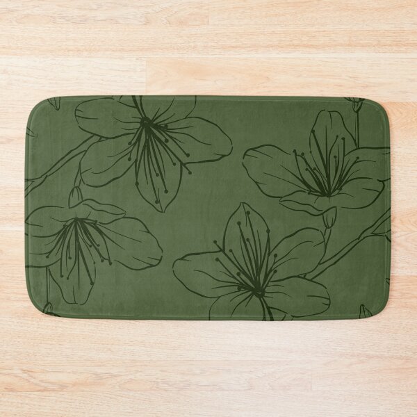 Item preview, Light Green Floral Line Drawing designed and sold by art-by-soma.