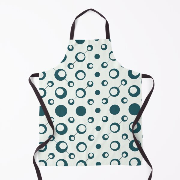 Item preview, Deep Teal Grey Circle Connecting Ring Bubble Molecule Modern Scientific Abstract Retro-Futurism Pattern designed and sold by PenguinForests.