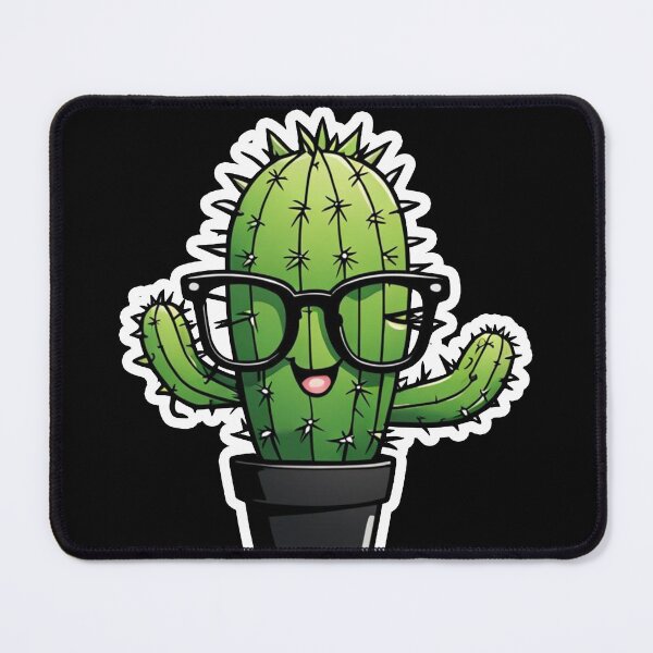 Item preview, Cute Nerd Cactus - Succulent Plant - Smiling Cactus - Potting Cactus Plants Wearing Glasses designed and sold by MyArt23.