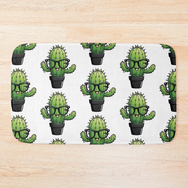 Item preview, Cute Nerd Cactus - Succulent Plant - Smiling Cactus - Potting Cactus Plants Wearing Glasses designed and sold by MyArt23.