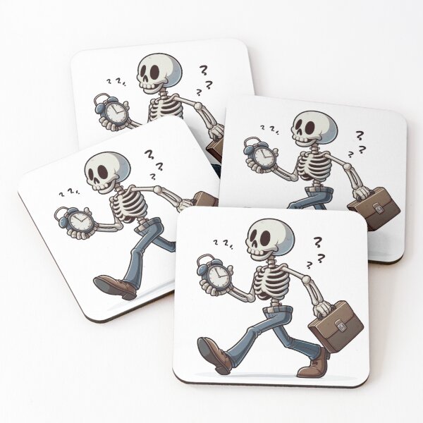 Item preview, funny skeleton going to work designed and sold by JK-motivation.