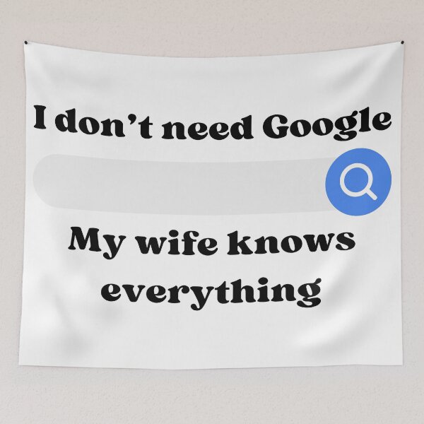 Item preview, My Wife Knows Everything - Funny Marriage Humor designed and sold by ptlsprntsdsgn.