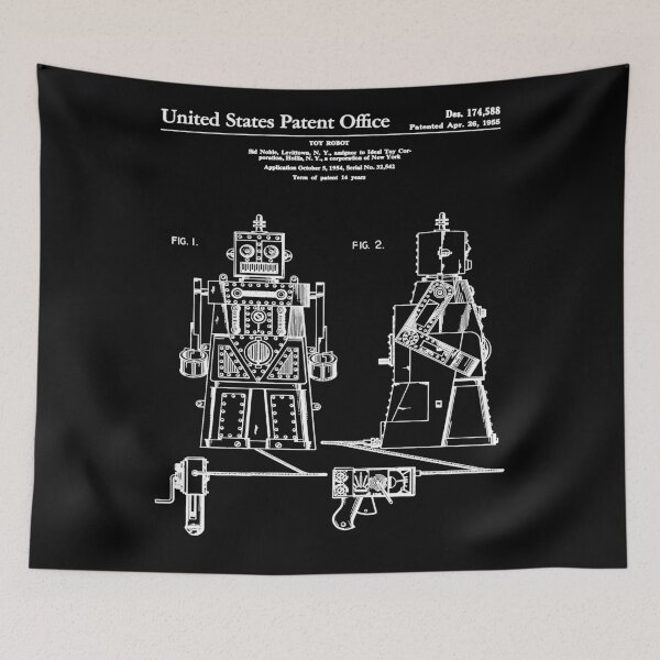 Item preview, Robert the Robot Toy Patent White designed and sold by Luve Store.
