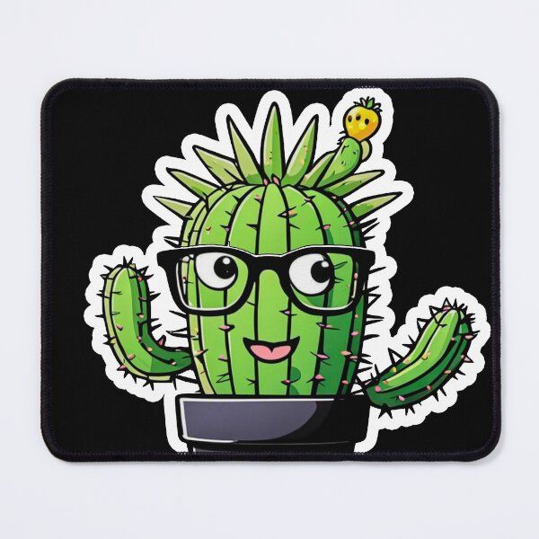 Item preview, Cute Nerd Cactus - Succulent Plant - Smiling Cactus - Potting Cactus Plants Wearing Glasses designed and sold by MyArt23.