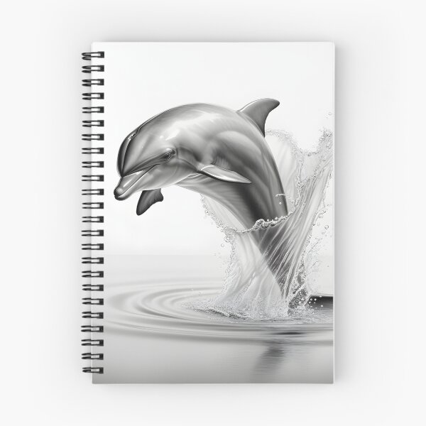 Item preview, Black and white Dolphin pencil drawing designed and sold by Pencil-Art.