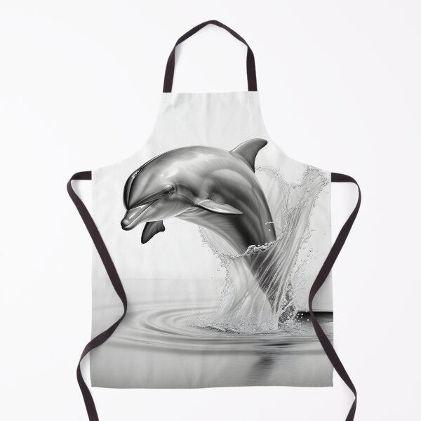 Item preview, Black and white Dolphin pencil drawing designed and sold by Pencil-Art.