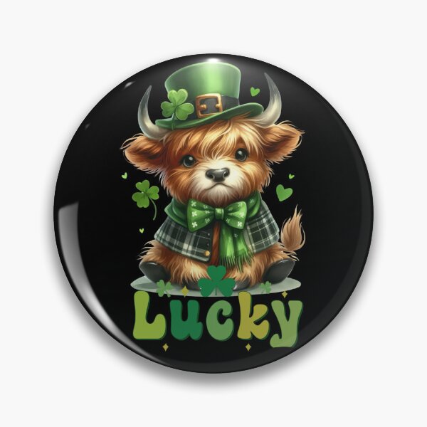 Item preview, St patrick Highland cow designed and sold by MilkyForest.