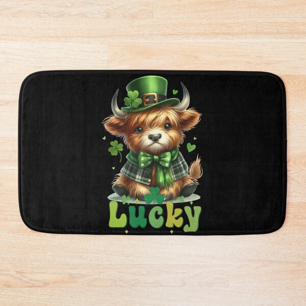 Item preview, St patrick Highland cow designed and sold by MilkyForest.