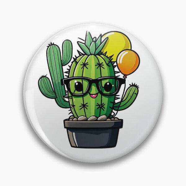 Item preview, Cute Nerd Cactus - Succulent Plant - Smiling Cactus - Potting Cactus Plants Wearing Glasses designed and sold by MyArt23.