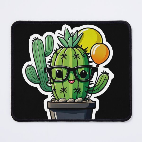 Item preview, Cute Nerd Cactus - Succulent Plant - Smiling Cactus - Potting Cactus Plants Wearing Glasses designed and sold by MyArt23.