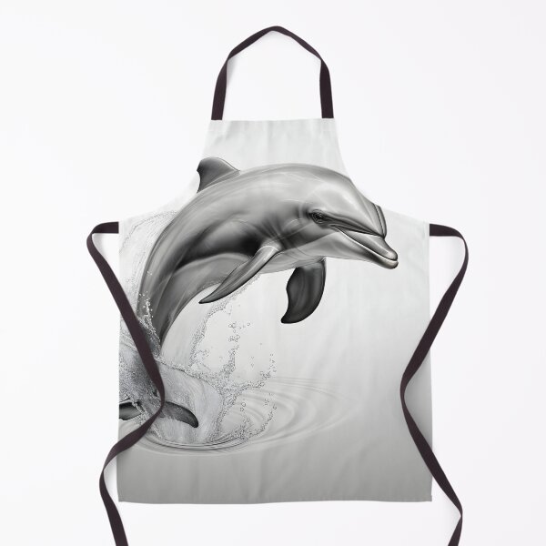 Item preview, Black and white Dolphin pencil drawing designed and sold by Pencil-Art.