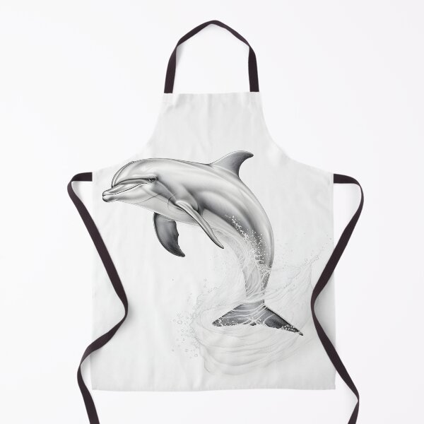 Item preview, Black and white Dolphin pencil drawing designed and sold by Pencil-Art.
