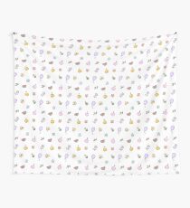 CUTE BUTTERFLYS, BEES, FLOWERS AND FRUITS Wall Tapestry