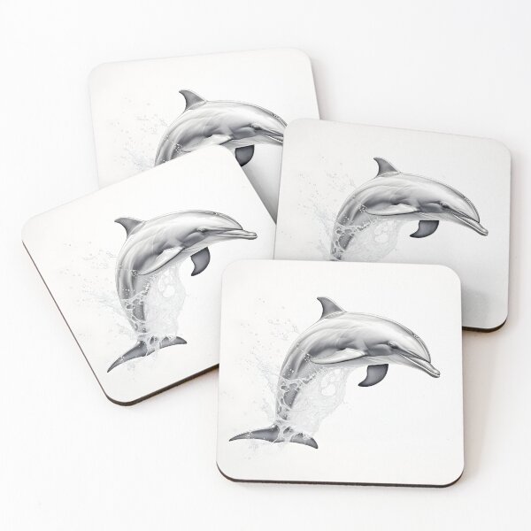 Item preview, Black and white Dolphin pencil drawing designed and sold by Pencil-Art.