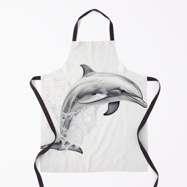 Item preview, Black and white Dolphin pencil drawing designed and sold by Pencil-Art.