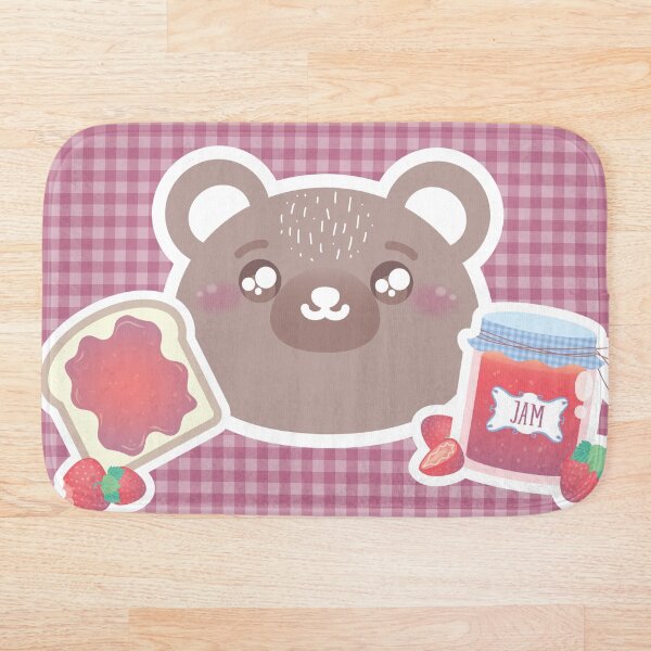 Artikelvorschau, Niedlicher hellbrauner Kawaii-Bär mit Erdbeermarmelade entworfen und verkauft von CMYKat.