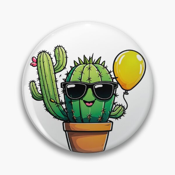 Item preview, Cute Cactus - Succulent Plant - Smiling Cactus - Potting Cactus Plants Wearing Sunglasses designed and sold by MyArt23.