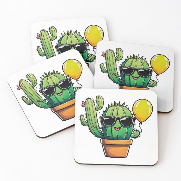Item preview, Cute Cactus - Succulent Plant - Smiling Cactus - Potting Cactus Plants Wearing Sunglasses designed and sold by MyArt23.
