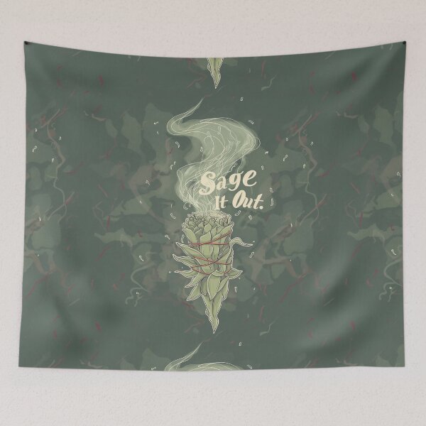 Item preview, Purify Your Aura - Sage It Out Smoke Ilustration designed and sold by Spirit47.