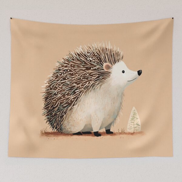 Item preview, watercolor of an adorable porcupine, cute critters designed and sold by soulfulpalette.