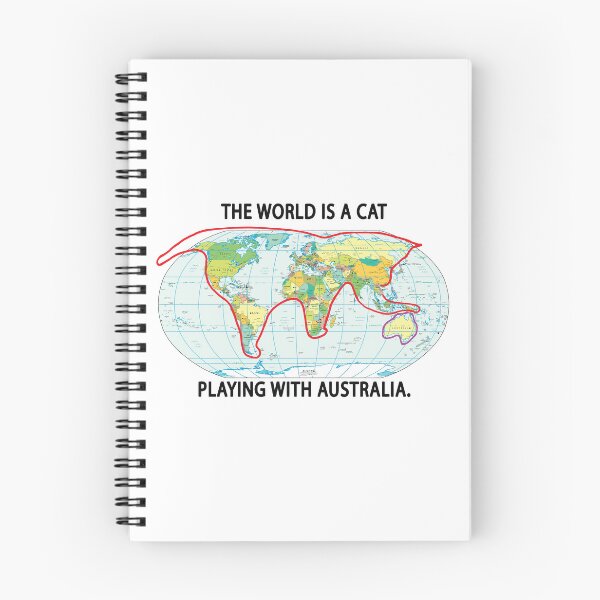 Item preview, The World Is A Cat Playing With Australia designed and sold by InspireSticker.
