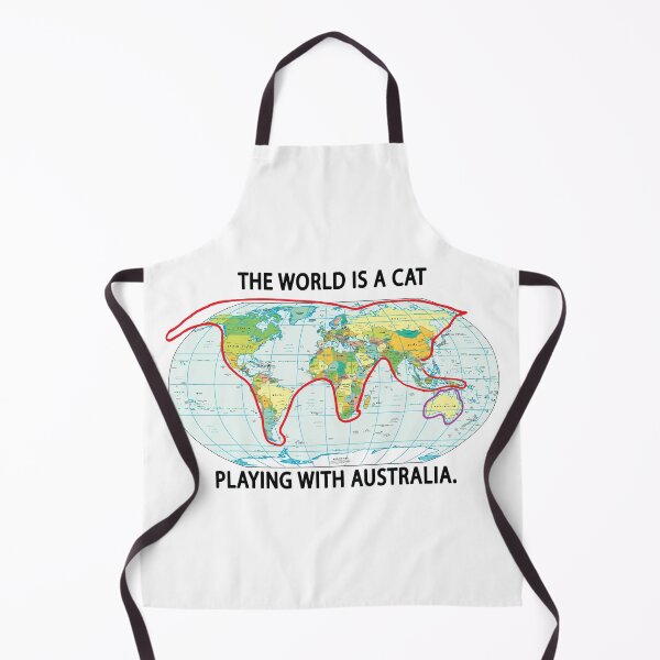 Item preview, The World Is A Cat Playing With Australia designed and sold by InspireSticker.