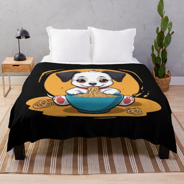 Item preview, Cute dog eating noodles 3 designed and sold by LykosShop.